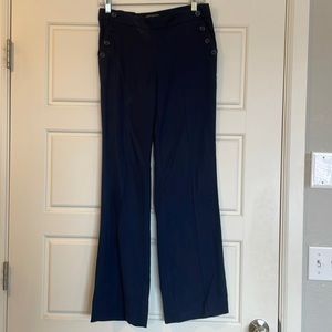 Navy blue wide leg, Banana Republic, sailor style work trousers size 2 petite